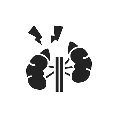 Addison's disease color line icon. Isolated vector
