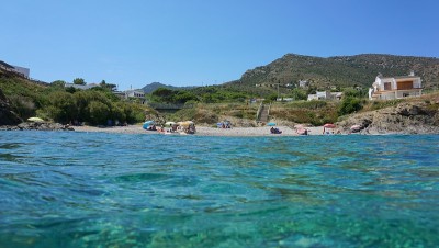 海滩海岸线地中海度假西班牙