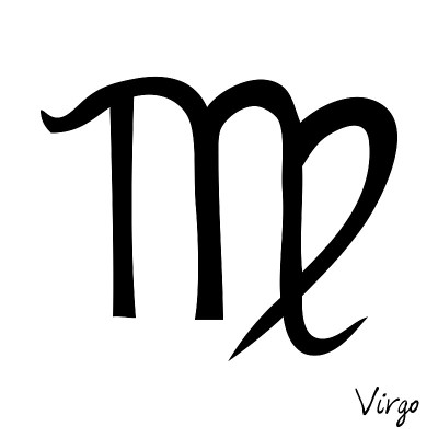 处女座黄道十二宫手绘星座。可用于神秘神秘的手相术和巫术炼金术。向量。