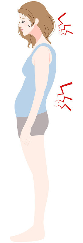 女性弯腰驼背的身体症状和担忧