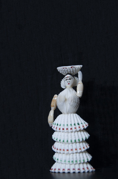 孟加拉部落的海贝展示品