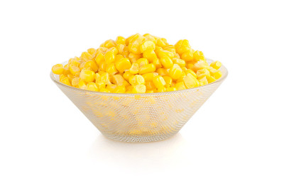 玉米分离在白色