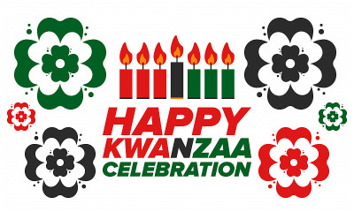 Kwanzaa Happy Celebration. African and African-Ame