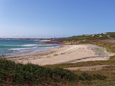 格温德雷兹海滩-路到奥迪恩- Finistère，布列塔尼，法国