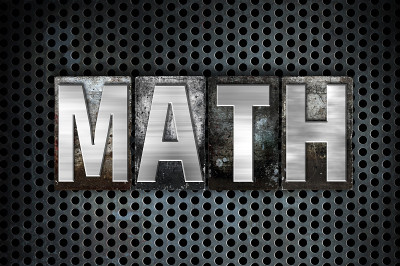 数学概念金属凸版印刷字体