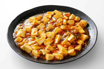 美味的麻婆豆腐。中国菜。