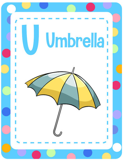 字母U代表雨伞