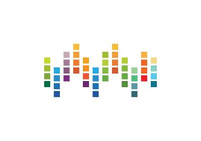 音乐声波矢量图标插图