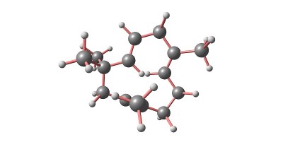 Humulene分子结构孤立于白色