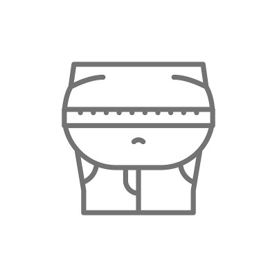 Obesity, belly fat line icon.