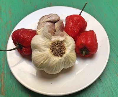 Peppadews和garlick