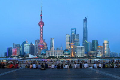 上海浦东陆家嘴夜景
