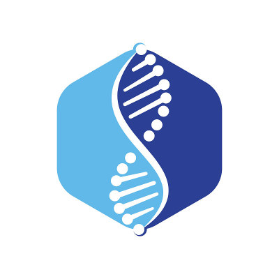科学遗传学载体标志设计。基因分析，研究生物技术编码DNA。