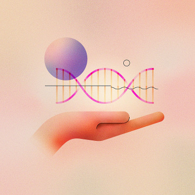 基因工程插图概念
