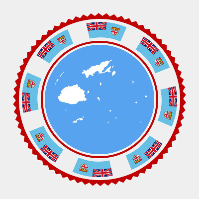 斐济平坦的邮票。