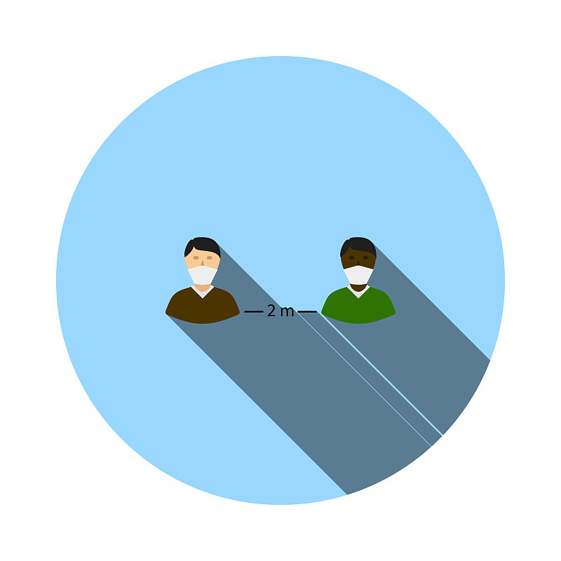 社会距离图标