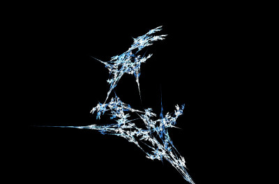 蓝白色分形背景。幻想模式结构。数字艺术。3 d渲染。计算机生成图像
