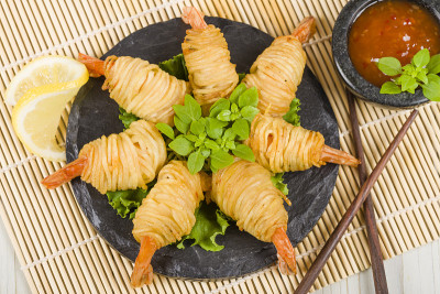 土豆串虾