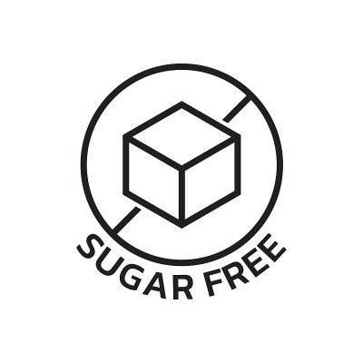 无糖图标。产品包装设计要素。矢量插图。