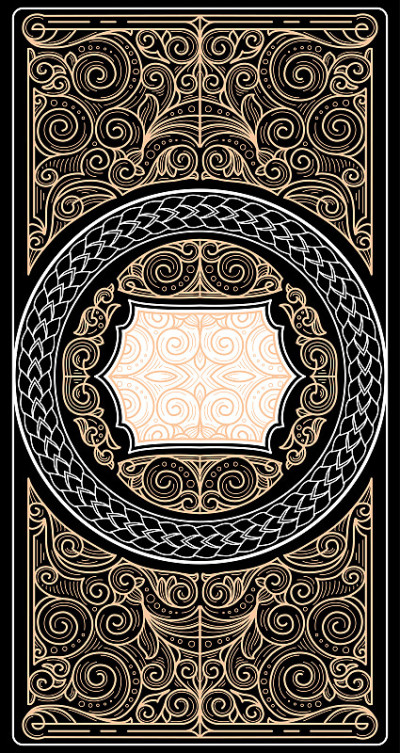Ornate art deco vintage design card