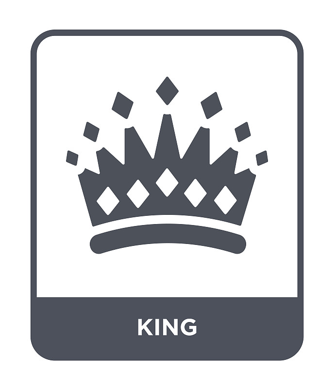 king icon vector on white background, king trendy 