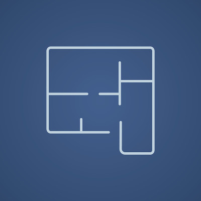 Layout of the house line icon