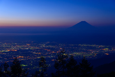 口福和富士山景观