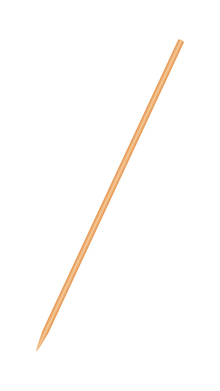 skewers wooden bamboo pointed tip stick thin isola