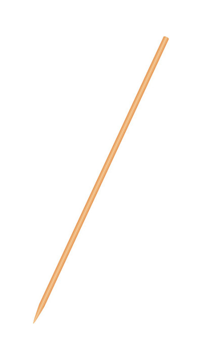 skewers wooden bamboo pointed tip stick thin isola