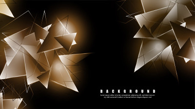 abstract background with glowing triangles that ov