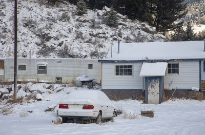 雪车，小屋和拖车