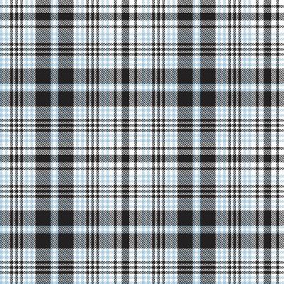 Sky blue Glen Plaid Tartan Seamless Pattern