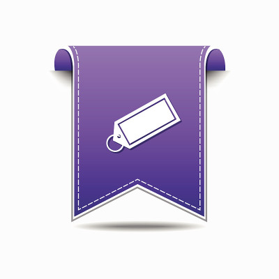 标签紫色矢量图标设计