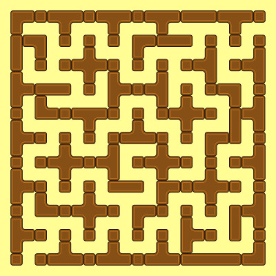 棕色方形迷宫(10 x10)