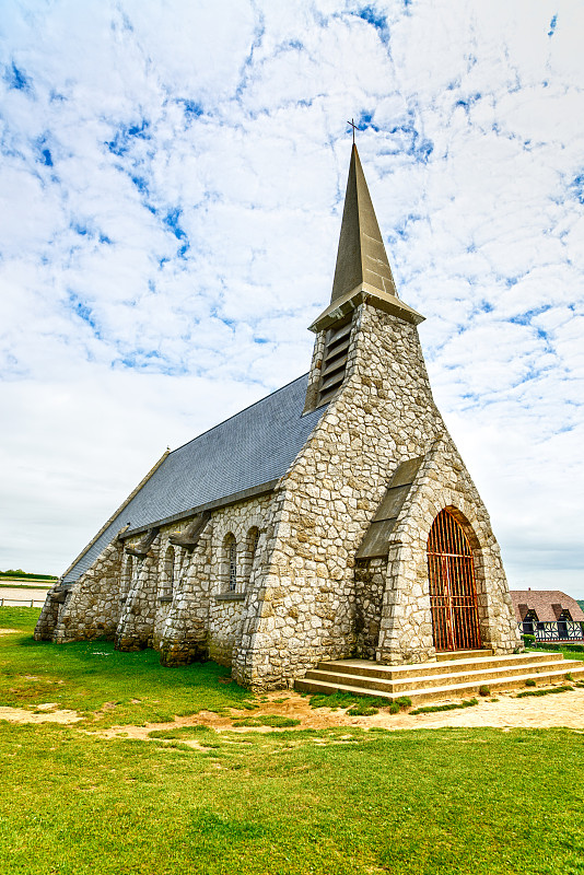 圣母院教堂。Etretat，诺曼底，法国。