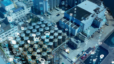 智慧城市与通信网络概念。5克。物联网(IoT)。电信。