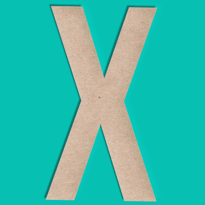 剪纸X字母