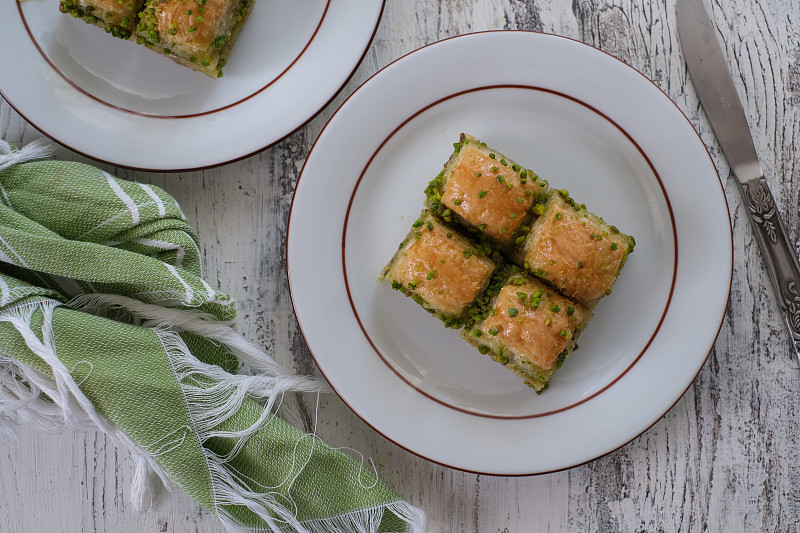 传统的土耳其甜点Baklava，