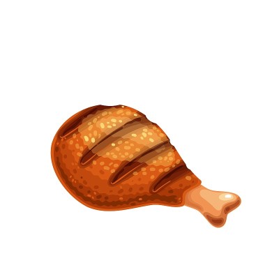 烤鸡腿，烧烤食品