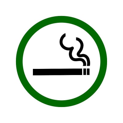 允许吸烟的迹象。矢量图