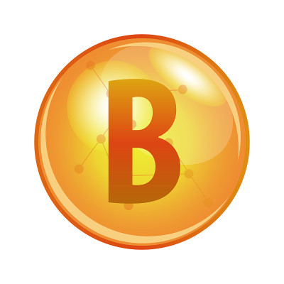 维生素B胶囊。健康矢量图标。