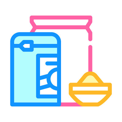 藻酸盐面膜颜色图标矢量插图