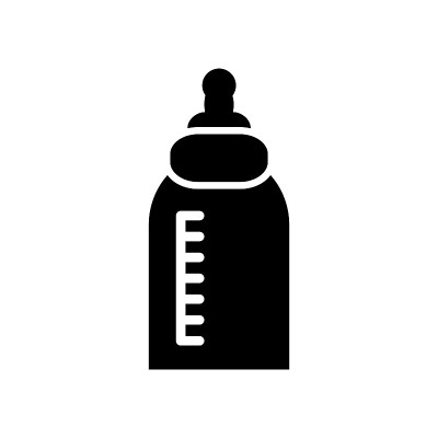 喂食瓶图标设计矢量模板插图