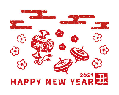 2021年新年材料。/这篇课文用日语写的是cow。
