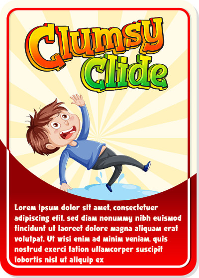 角色游戏卡模板与字笨拙Clide