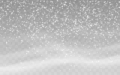 矢量Png大雪，不同形状和形式的雪花。雪花纷飞，雪花背景。下降的圣诞节