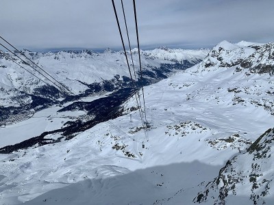 从Giand ' Alva, Skiarea Corvatsch/Furtschellas，恩加丁，
