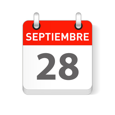 Septiembre 28, September 28 date visible on a page