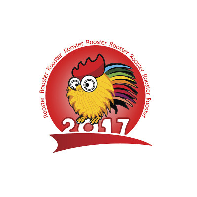 矢量中国的新年标志与动物