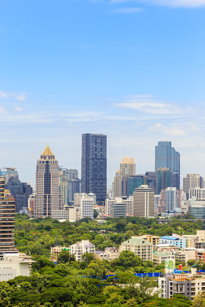 泰国曼谷的市中心和商业区